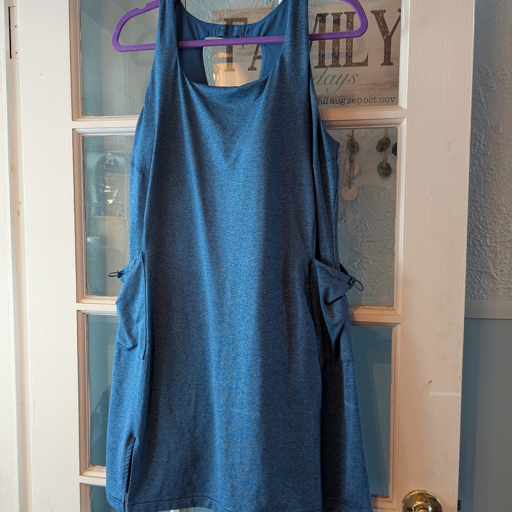 Duluth Trading Co Blue Dress with Pockets